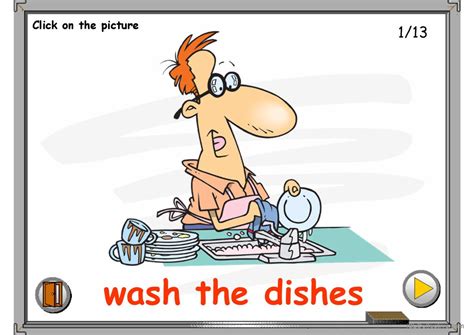 Household Chores Ppt Vocabulary Flas English Esl Powerpoints