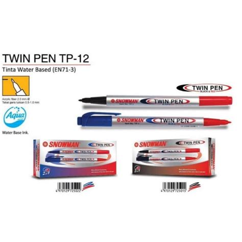 Jual Spidol Twin Pen Snowman Spidol 2 In 1 Spidol 2 Warna Shopee