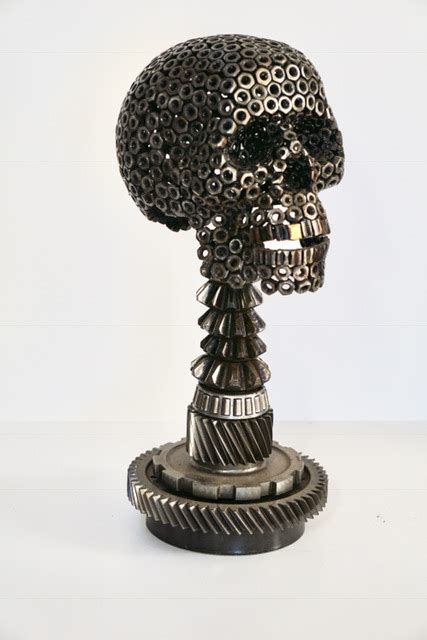 Large Industrial Skull Sculpture – Savage Metal LLC