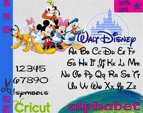 Cricut Disney Font SVG