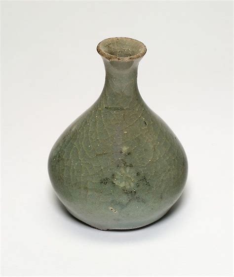 Bottle Shaped Vase With Lotus Flowers And Stylized Scrolls The Art