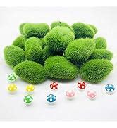 Woohome Pcs Size Artificial Moss Rocks Decorative Green Moss