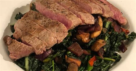 Steak With Cavolo Nero And Chestnut Mushrooms Recipe By Philip