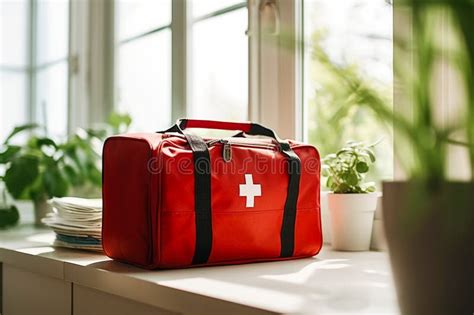 First Aid Medical Kit Bag with White Cross. Medical Health Care ...