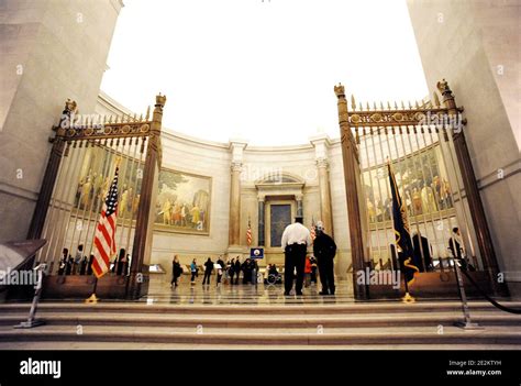 The Rotonda Inside The National Archives Building In Washington Dc