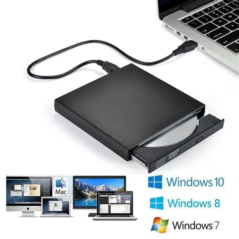 Slim External Optical Drive USB 2.0 DVD Combo DVD ROM Player CD RW ...