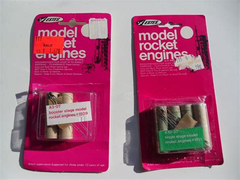 Vintage Estes Model Rocket Engines Single Stage by TimzTreasures