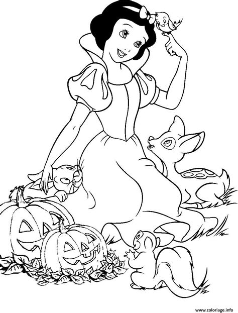 Coloriage Disney Halloween Halloween Blanche Neige Dessin