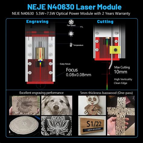 NEJE 4 Max N40630 40W CNC Laser Printer Wood Engraver Cutter Engraving