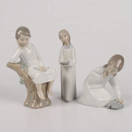 Figuriner Stycken Porslin Lladro Spanien Keramik Porslin