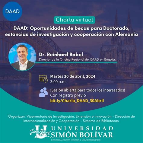 Charla Virtual DAAD Oportunidades De Becas Para Doctorado Estancias