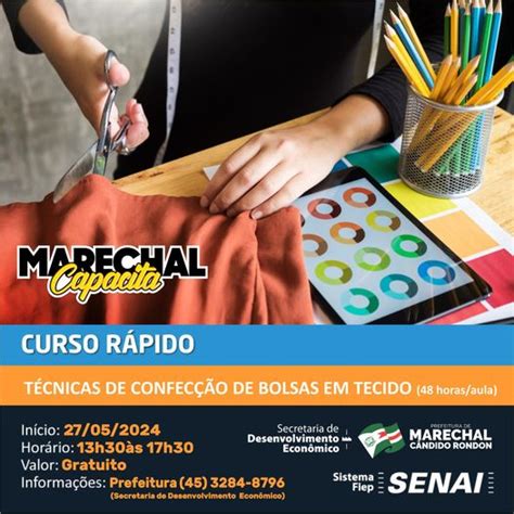 Continuam abertas as inscrições para o curso de confecção de bolsas em