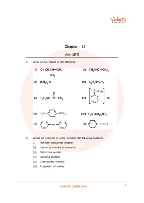 Amines Practice Problems