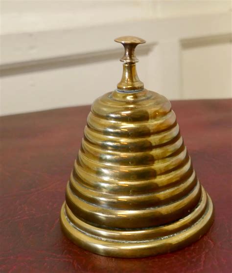 Victorian Brass Courtesy Counter Top Bell Beehive Brass Bell For Sale At 1stdibs