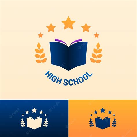 Free Vector | Gradient high school logo design