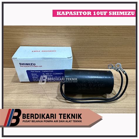 Jual Capasitor Kapasitor Pompa Air Bulat Kabel Merk Shimizu 10uf