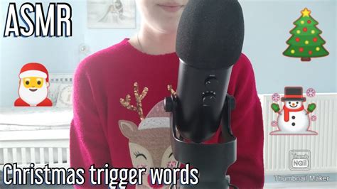 Asmr Christmas Trigger Words Youtube