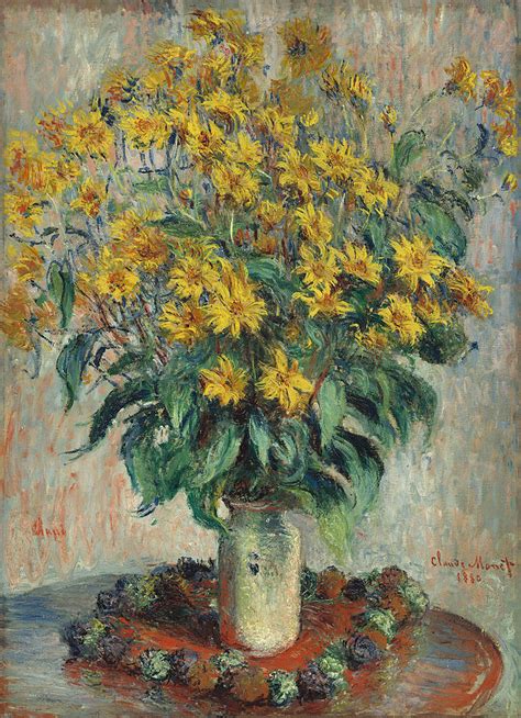 Jerusalem Artichoke Flowers 1880 Painting By Claude Monet Pixels