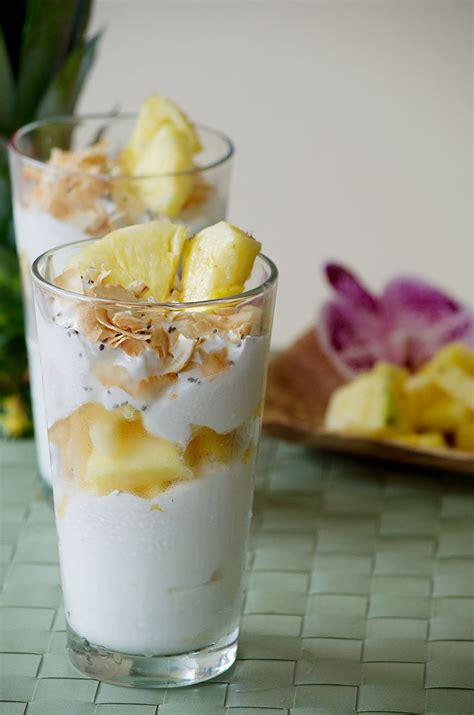 Hawaiian Pineapple Coconut Parfait Obsessive Cooking Disorder