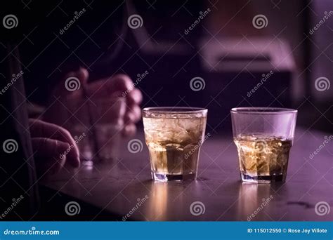 Rum Alcoholic Drinks On The Table Stock Photo Image Of Alcohol