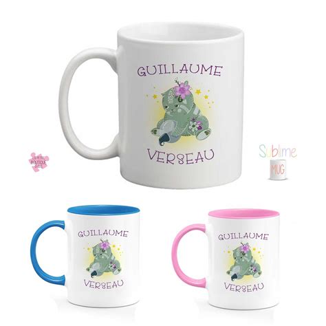 Mug signe astrologique Verseau Collection Cat Zodiac personnalisé au