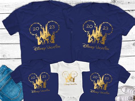 Disney Family Vacation 2023 Shirts, Disney Gold Foil Shirts Mickey and ...