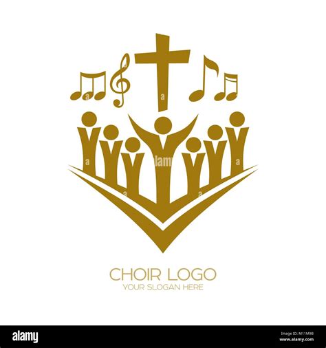 Music Logo Christian Symbols Believers In Jesus Sing A Song Of