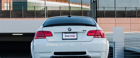 Download Wallpaper 2560x1080 Bmw M3 E92 Auto White Rear View Dual