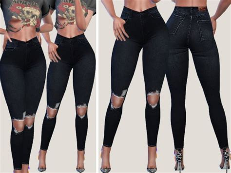 Sims 4 Cc Maxis Match Ripped Jeans