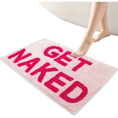 Rose X Cm Get Naked Tapis De Bain Antid Rapant Paillasson De Sol