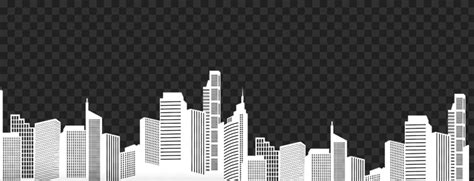 Skyline City Cityscape Building White Silhouette Hd Png Citypng