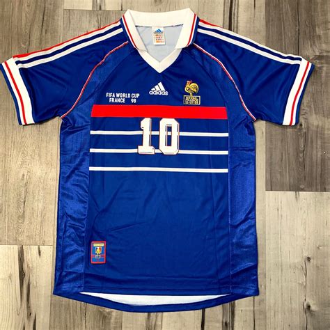 Zidane France 98 World Cup Jersey Mens Retro. Medium. 1998 | Etsy