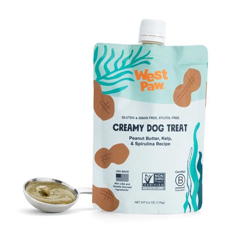 West Paw Peanut Butter Kelp And Spirulina Creamy Dog Treat