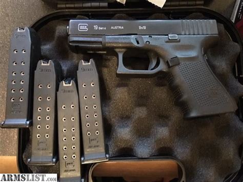 Armslist For Sale Glock 19 Gen 4 400 Rounds Of Ammo And 8 Mags