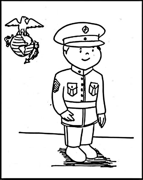 Marine Corps Coloring Pages At Free Printable