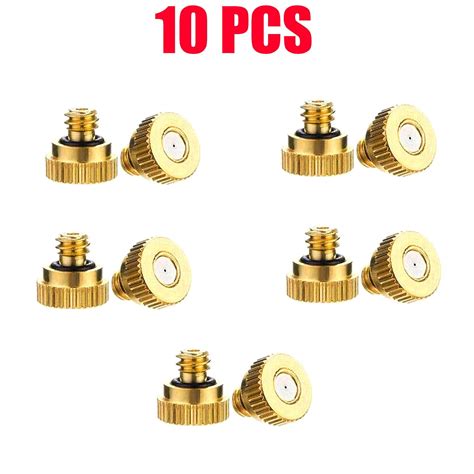 10 100x Brass Misting Nozzles For Garden Sprinkler Mister Outdoor Cooling System