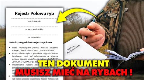 REJESTR POŁOWU RYB MUSISZ MIEĆ na RYBACH YouTube