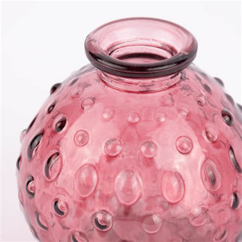 Vase Bauchig Gepraegt Glas Beere Verschiedene Muster X Cm