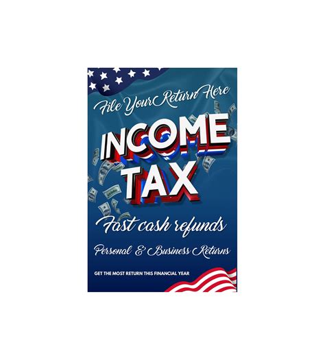 Income Tax File Your Return Here Personal And Business Advertising Poster Sign 24x36 Etsy