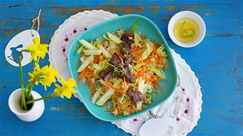 Maaltijdsalade Met Biefstukpuntjes Recept Allerhande Albert Heijn