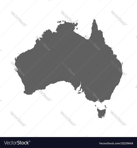 Australia map 2 Royalty Free Vector Image - VectorStock