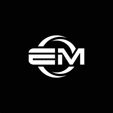 Em Logo Monogram Design Template Stock Vector Illustration Of Iconic