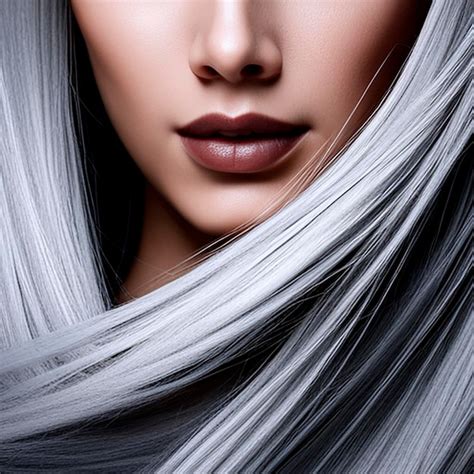 Premium Ai Image Closeup Halfface Of A Young Woman With Gray Hair