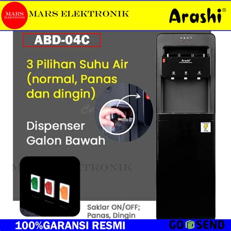 Jual Dispenser Arashi Galon Bawah Abd C In Galon Bawah Hot