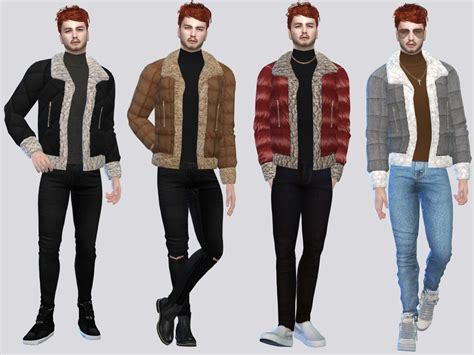 Mclaynesims Tanka Sherpa Jacket Sherpa Jacket Sims 4 Clothing The Sims 4 Packs