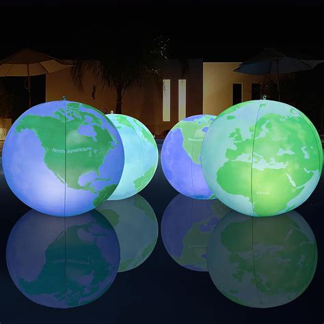 LanPool Floating Pool Lights Solar Powered Earth Pool Lights That Float