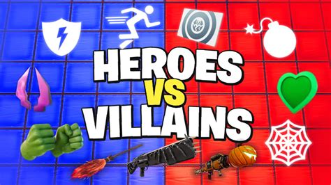 🦸 Heroes Vs Villains 🦹‍♂️ 1054 7191 6525 By Rockky Fortnite Creative Map Code Fortnitegg