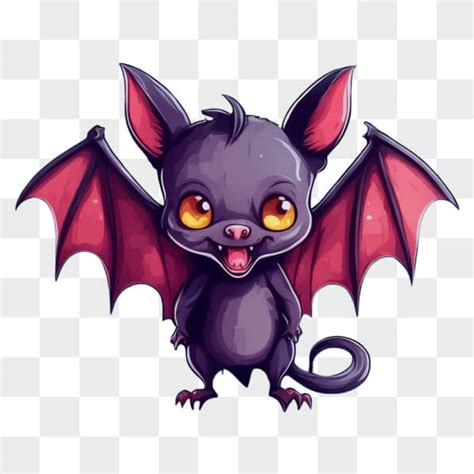 Download Spooky Purple Bat for Halloween Decor Cartoons Online ...