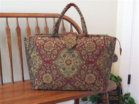 Plum Megam Tapestry Weekender Bag 1763 My Big Beautiful Bags Etsy