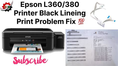 Epson L380 Printer Black Line Print Problem Fix Bad Print Problem